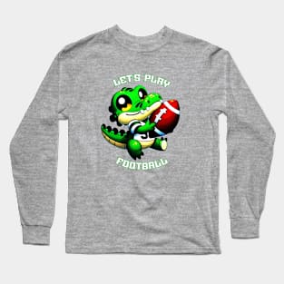 Let's Play Football Cute Gator Long Sleeve T-Shirt